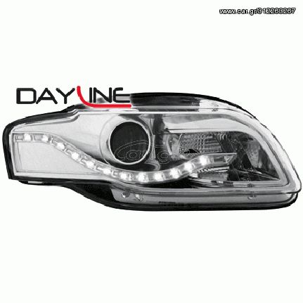 ΦΑΝΑΡΙΑ AUDI A4 B7 11.04-03.08 DAYLIGHT CHROME