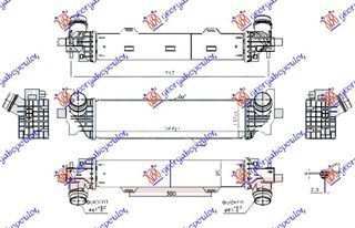 Ψυγείο Intercooler 2.0-3.0 Mild Hybrid Πετρέλαιο (544x137x95) / BMW SERIES 5 (G30/G31) 20- / 8576509 - 1 Τεμ