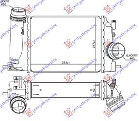 Ψυγείο Intercoller  1.5 DCi (282x217x62) / NISSAN X-TRAIL 14-17 / 14461-4EA0A - 1 Τεμ