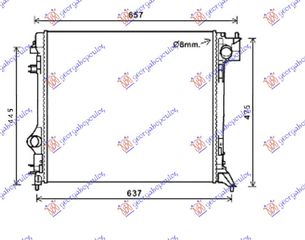 Ψυγείο Νερού 1.5 dCi Πετρέλαιο Μηχανικό  (540x465) / RENAULT KADJAR 15-19 / 21410-4EA1A - 1 Τεμ