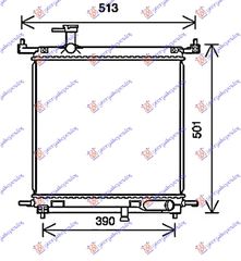 Ψυγείο 1.2i-12V 75PS(40x43) (ΚΙΝ HR12DE) / NISSAN MICRA (K13) 13-17 / 214101HC1A - 1 Τεμ