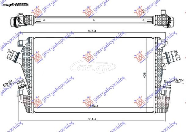 Ψυγείο INTER.2.0CDti BI Turbo (660x408) / OPEL ZAFIRA TOURER 11-16 / 1302258 - 1 Τεμ