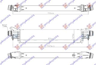 Ψυγείο Intercooler 1.3 CDTI Πετρέλαιο (571x127x50) / OPEL ADAM 12- / 1302311 - 1 Τεμ