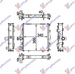 Ψυγείο 2.7-2.9-S 3.2-S 3.4-3.6-3.8-4.0 BENZ.(34x36.6x4.2) (MAHLE BEHR PREMIUM LINE) / PORSCHE 911 (997) 05-10 / 997.106.132.02 - Δεξί - 1 Τεμ