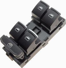 Carro Διακόπτης ΠΑΡΑΘΥΡΟΥ Εμπρός (ΜαύροΣ/Χρώμιο) (Τετραπλός) (10pin) κατάλληλο για SEAT ATECA 2016-2020 (KH7/KHP) / 5G0959857G - Αριστερό - 1 Τεμ