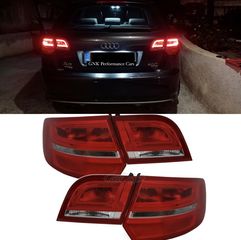 ΦΑΝΑΡΙΑ ΠΙΣΩ LED Taillights Audi A3 8P Sportback Red/Clear