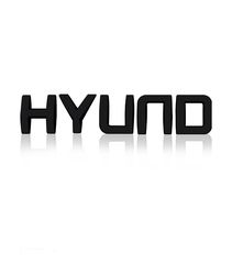 Αυτοκόλλητο Σήμα Μεταλλικό Για Hyundai Getz / Accent / Elantra / ix35 / i30 / i40 / iX20 Μαύρο 160 x 25mm 1 Τεμάχιο