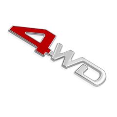Αυτοκόλλητo Χρωμίου για το φτερό και πορτμπαγκάζ 3D ''4WD'' 6.5cm x 1.7cm 1 Τεμάχιο