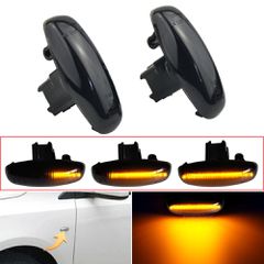 Πλαϊνά Φλας Φτερού Για Toyota Yaris 2014-2019 Led Dynamic Φιμέ 2 Τεμάχια