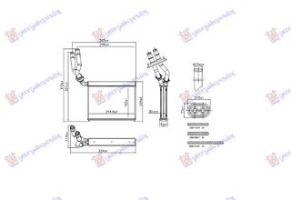 Ψυγείο Καλοριφέρ (162x245x32) / VW TOUAREG 10-14 / 95857232600 - 1 Τεμ