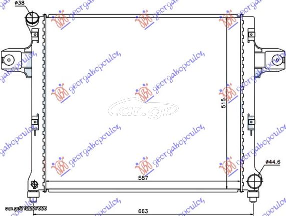 Ψυγείο 3.0 CRD Πετρέλαιο (590x515x37) / JEEP GRAND CHEROKEE 05-08 / 55116858AA - 1 Τεμ