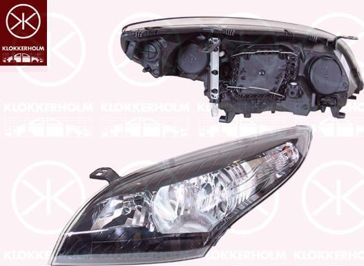 Carro Φανάρι Εμπρός 2012- Μαύρος (Ε) (MARELLI) κατάλληλο για RENAULT MEGANE COUPE 2008-2014 (DZ0/DZ1) / 26060-9396R - Αριστερό - 1 Τεμ