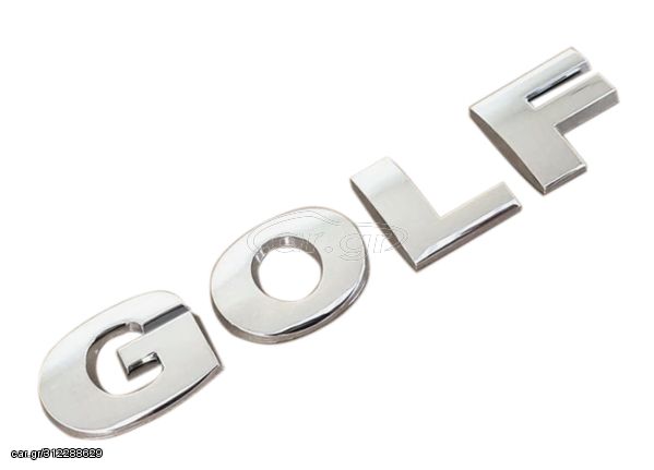 Αυτοκόλλητο Σήμα Golf Πορτ-Παγκάζ 133mm x 26cm 3D Χρώμιο 1 Τεμάχιο