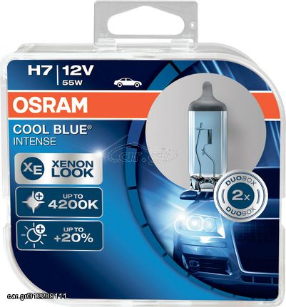 Λάμπες Αλογόνου H7 12V 55w Cool Blue Intense Osram 64210CBI-HCB 2 Τεμάχια