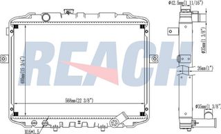Carro Ψυγείο 2.4 Βενζίνη (400x590x26) κατάλληλο για HYUNDAI H100 VAN 1993-2003 (P) / 25310-4B600 - 1 Τεμ