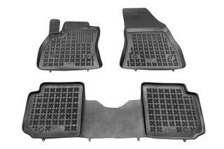 Sahler Πατάκια Σκαφάκια 3D Από Λάστιχο για Fiat 500L / 500L Trekking / 500L Living 2013-2022 / 7-θέσιο / τύπου σκαφάκι - Μαύρα 3 Τεμάχια