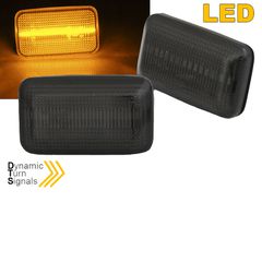 Carro Πλαϊνά Φλας Φτερού Για VW Golf 1 / 2 74-91 / Jetta 84-91 / Corrado 88-95 Led Dynamic Φιμέ 2 Τεμάχια CAR-5395