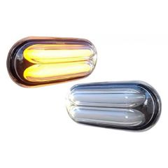 Carro Πλαϊνά Φλας Φτερού Για VW / Seat / Ford / Skoda Led Bar Black 2 Τεμάχια CAR-1885