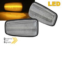 Carro Πλαϊνά Φλας Φτερού Για Citroen Saxo / Berlingo / Xsara / Jumpy / Peugeot 406 Led Dynamic Λευκά 2 Τεμάχια / CAR-2727