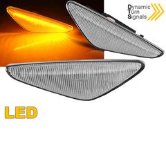 Carro Πλαϊνά Φλας Φτερού Για Bmw X5 E70 07-12 / X6 E71 08-14 / X3 F25 10-14 Led Dynamic Άσπρα 2 Τεμάχια / CAR-5396
