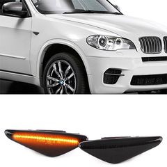 Carro Πλαϊνά Φλας Φτερού Για Bmw X5 E70 07-12 / X6 E71 08-14 / X3 F25 10-14 Led Dynamic Smoke 2 Τεμάχα / CAR-1841