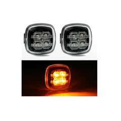 Carro Πλαϊνά Φλας Φτερού Για Audi A3 8L 96-00 / A4 B5 94-98 / Skoda Octavia 97-04 / Fabia 00-04 Τετράγωνα Led Black 2 Τεμάχια / CAR-10873