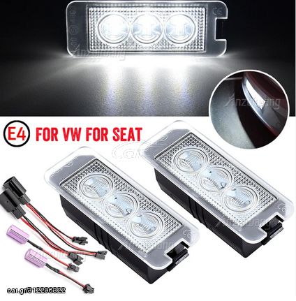 Diederichs Led Φώτα Πινακίδας Canbus με 3 LED High Power Για VW Golf / Polo / Scirocco / Passat / Beetle / Lupo Canbus Ζευγάρι 2 Τεμάχια / CA-012219