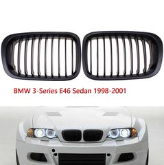Carro Καρδιές Μάσκας Για Bmw 3 E46 1999-2001 Sedan/Touring/Compact Μαύρο Ματ Με 10 Γραμμές 2 Τεμάχια / CA-012233