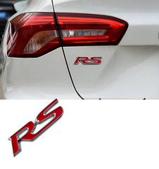 Carro Αυτοκόλλητο Σήμα Αυτοκινήτου RS Honda Civic  Jazz RS 9cm x 2.5cm 1 Τεμάχιο Κόκκινο - Χρώμιο / CA-012285