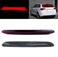 Carro 235308 Τρίτο Στοπ Led Για Audi A3 S3 RS3 5-Door Hatchback 2004-2012 Φιμέ Μαύρο 1 Τεμάχιο