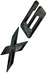 Carro 242486 Σετ Γράμματα για Bmw X,6 Μαύρο Μεταλλικό 180mm x 30mm 2 Τεμάχια