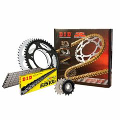Κωδ.204128 Σετ Γρανάζια Αλυσίδα Κίνησης DID JT Suzuki XF 650 Freewind, μαύρη αλυσίδα VX τηλ.215-215-8211