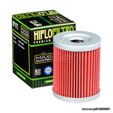 Κωδ.201652 HIFLOFILTRO φίλτρο λαδιού HF972 για YAMAHA YP 400 R ABS 13-20 / YAMAHA YP 400 05-14 τηλ.215-215-8211