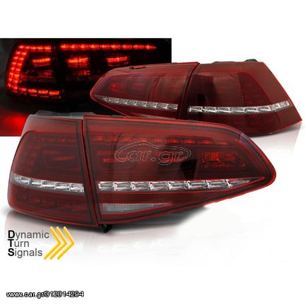 Πίσω Φανάρια LED Red White R Style Για Volkswagen Golf 7 2013-2017