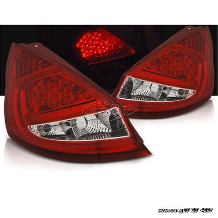 Πίσω Φανάρια LED Red White Για Ford Fiesta MK7 2008-2012 " T-Tec "