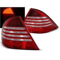 Πίσω Φανάρια LED Red White Για Mercedes-Benz S-Class W220 1998-2005 " T-Tec "