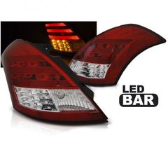 Πίσω Φανάρια Led Red White Για Suzuki Swift 4 2010-2013 " T-Tec "