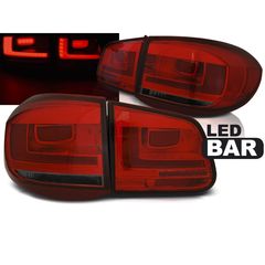 Πίσω Φανάρια Led Red-Smoke Για Volkswagen Tiguan 2007-2011 " T-Tec "