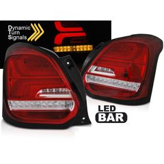 Πισινά Φανάρια με Δυναμικό Φλας για Suzuki Swift VI 2017- Dynamic Red - White