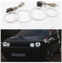 Carro 244260 Angel Eyes CCFL Kit Για VW Golf MK4 R32 GTi VR6 1998-2004  Λευκά 4 Τεμάχια