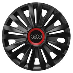 Τάσια Τροχών Αυτοκινήτου Versaco 14" Royal RR Μαύρο CBX με σήμα 3d μεταλλικό Audi 4 Τεμάχια
