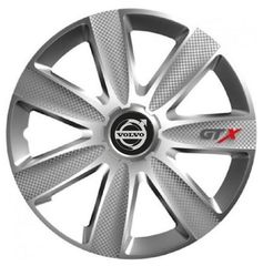 Τάσια Τροχών Αυτοκινήτου Versaco Carbon GTX 15" με σήμα 3d μεταλλικό Volvo 4 Τεμάχια TA00100099