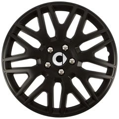 Τάσια Τροχών Αυτοκινήτου Versaco Dakar NC Μαύρο 15" με σήμα 3d μεταλλικό Smart 4 Τεμάχια