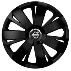 Τάσια Τροχών Αυτοκινήτου Versaco Energy CBX 14" Μαύρο με σήμα 3d μεταλλικό Volvo 4 Τεμάχια