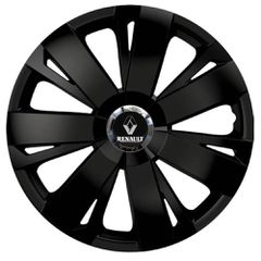 Τάσια Τροχών Αυτοκινήτου Versaco Energy CBX 15" Μαύρο με σήμα 3d μεταλλικό Renault 4 Τεμάχια