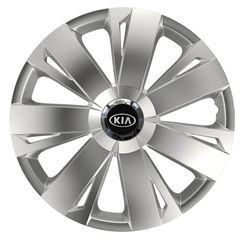 Τάσια Τροχών Αυτοκινήτου Versaco Energy RC Ασημί 13" με σήμα 3d μεταλλικό KIA 4 Τεμάχια