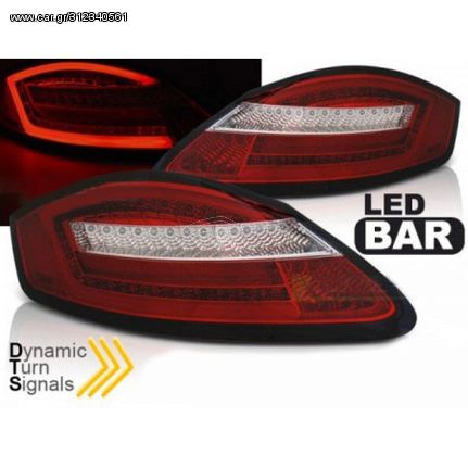 Πισινά Φανάρια Led bar για Porsche Boxster 987 / Cayman 05-08 Red White Seq Led