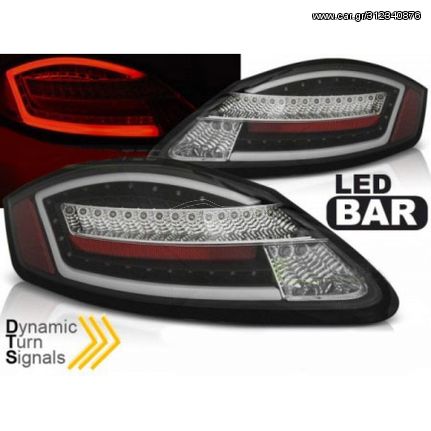 Πισινά Φανάρια Led bar για Porsche Boxster 987 / Cayman 05-08 Βlack Seq Led