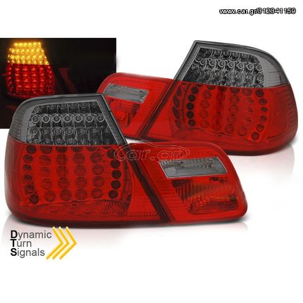 Πισινά Φανάρια Led Dynamic για BMW E46 04.99-03.03 Coupe Red Smoke