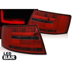 Πίσω Φανάρια LED Bar Red smoke Για Audi A6 C6 sedan2004-2008 6-PIN